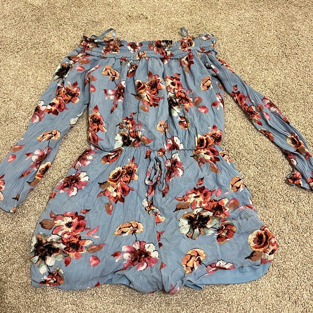 One <3 Clothing Flowered Romper